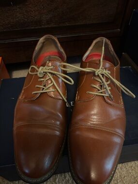 Men's Brown Leather Bruno Marc Lace-Up Dress Shoes